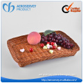 Airline Washable plastic rattan fruit basket